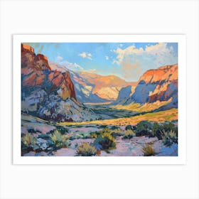 Western Sunset Landscapes Red Rock Canyon Nevada 1 Art Print