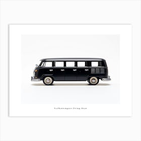 Toy Car Volkswagen Drag Bus Black Poster Art Print