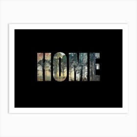 Home Poster Forest Collage Vintage 9 Art Print