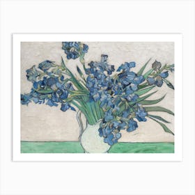 Irises In A Vase 1 Art Print