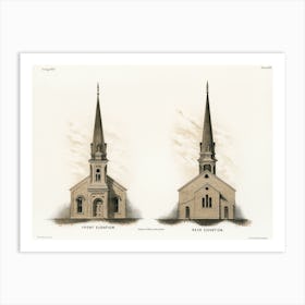 Two Church Steeples Art Print