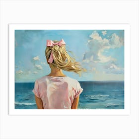 Girl At The Beach Art Print