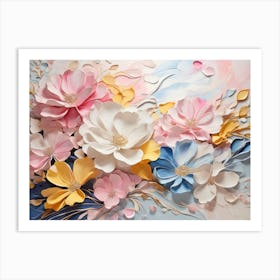 Paper Flowers 11 Art Print