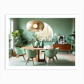 Green Dining Room Art Print