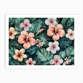 Hibiscus Wallpaper Art Print