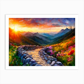 Path To The Sunset Art Print