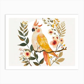 Little Floral Parrot 1 Art Print