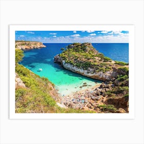 Cala Moro beach Mallorca Balearic Islands Spain Art Print