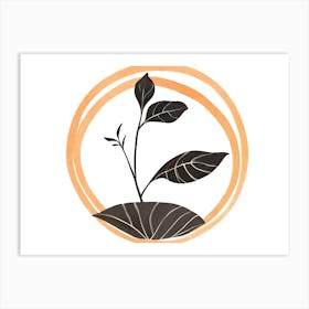 Plant In A Circle Art Print