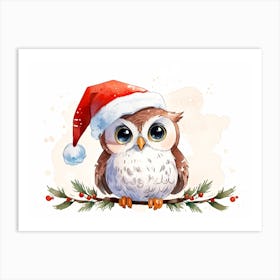 Christmas Owl 14 Art Print