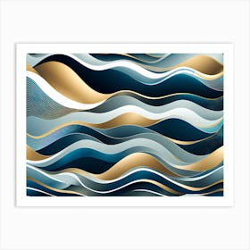 Abstract Wave vector art Art Print