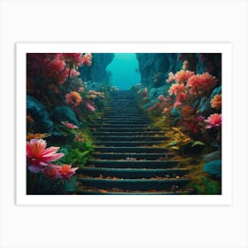 Stairs To The Ocean Art Print