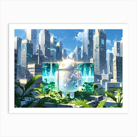 Android In The City Art Print