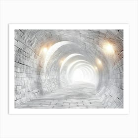 Tunnel In The Snow Art Print