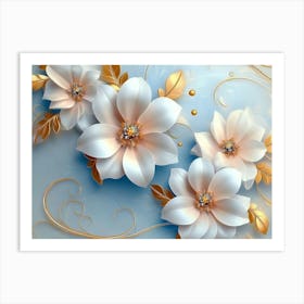 White Flowers 34 Art Print