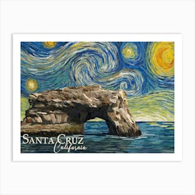 Starry Night In Santa Cruz Art Print