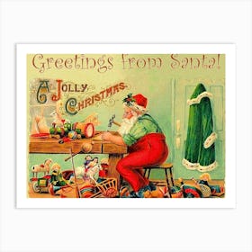 In A Santa Toy Shop Art Print