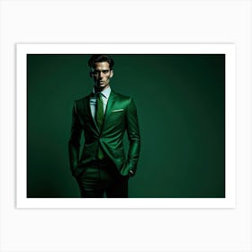 Bussinness Man Green (63) Art Print