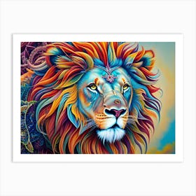 Lion Painting 62 Art Print