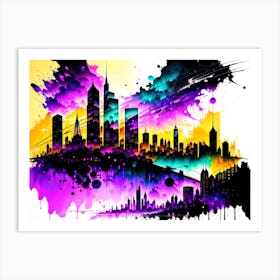 Cityscape Painting 1 Art Print