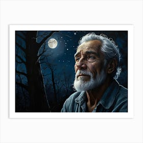 Old Man In The Woods Art Print