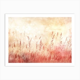 Watercolor Of A Field 7 Art Print