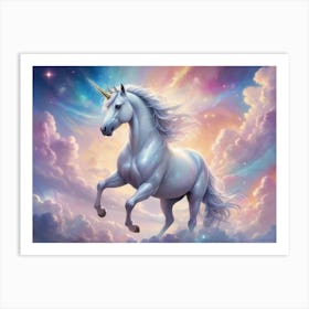 Unicorn In The Sky 12 Art Print