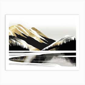 Gold And Black Canvas Print 69 Art Print