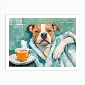 Pitbull Spa Day 6 Art Print