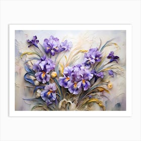 Purple Irises 1 Art Print