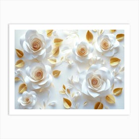 Paper Roses 5 Art Print