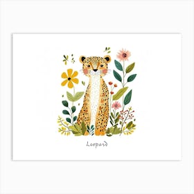Little Floral Leopard 2 Poster Art Print