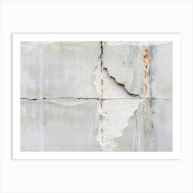 Concrete Wall Crack Art Print