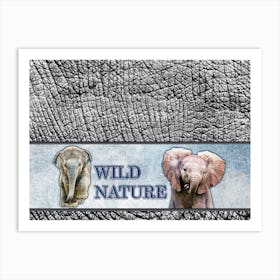 WILD NATURE - ELEPHANT design collection Art Print