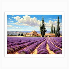 Lavender Fields Of Provence 1 Art Print