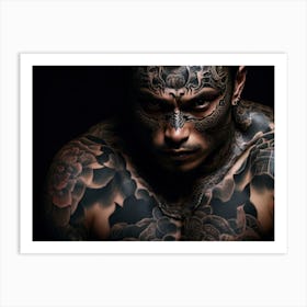 Tattooed Man Art Print