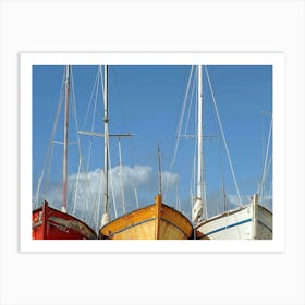 Sailboats Moored Art Print