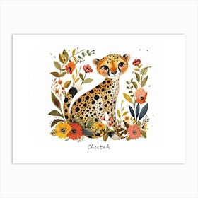 Little Floral Cheetah 3 Poster Art Print