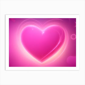 A Glowing Pink Heart Vibrant Horizontal Composition 11 Art Print