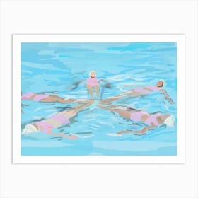 Swim team Art Print