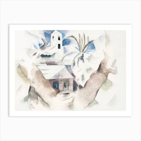 Bermuda No. 1, Tree and House (1917), Charles Demuth Art Print