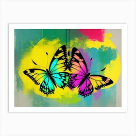 Two Colorful Butterflies Art Print