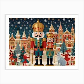 Christmas Nutcrackers Art Print