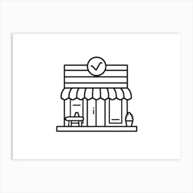 Shop Sign Vector Illustration 3 Art Print