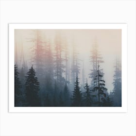 Pacific Northwest Forest Pastel Wanderlust Art Print