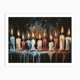 Hanukkah Candles Art Print