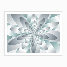 Swirl Flower Pattern Set 3 Art Print