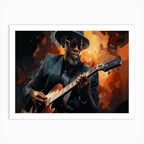 Man With A Guitar 7 Art Print