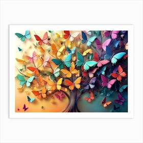 Butterfly Tree 17 Art Print