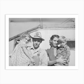 Family Of Carpenter S Helper Who Lives In Their Trailer, Corpus Christi, Texas By Russell Lee Art Print